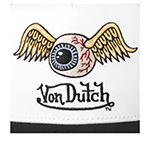 Бейсболка VON DUTCH арт. VD/0/CAS1/ART/WHI  (белый / черный)