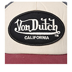 Бейсболка VON DUTCH арт. VD/0/CAS1/JACKBWR2 (кремовый / бордовый)