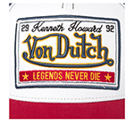 Бейсболка VON DUTCH арт. VD/0/CAS1/WB07 (белый / красный)