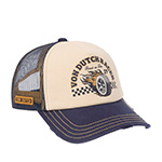 Бейсболка VON DUTCH арт. VD/1/CT/CREW/32  (кремовый / темно-синий)
