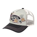 Бейсболка VON DUTCH арт. VD/1/CT/PATCHES/13 (светло-серый / черный)