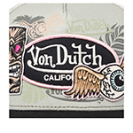 Бейсболка VON DUTCH арт. VD/1/CT/PATCHES/13 (светло-серый / черный)