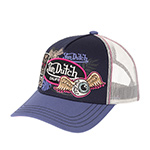 Бейсболка VON DUTCH арт. VD/1/CT/PATCHES/14  (темно-синий / синий)