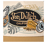 Бейсболка VON DUTCH арт. VD/1/CT/PATCHES/15  (кремовый / светло-коричневый)