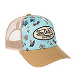 Бейсболка VON DUTCH арт. VD/1/CT/SUBL/15 (голубой / горчичный)